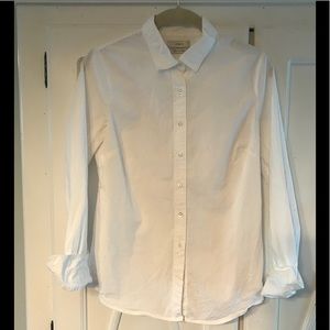 J Crew button up white blouse